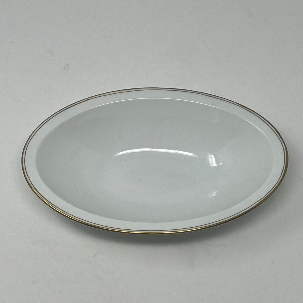Royal Innsbruck Vienna china serving dish small white gold Czechoslovakia